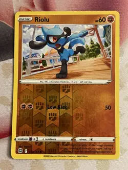 Pokemon TCG Riolu Brilliant Stars 078/172 Reverse Holo Common - Image 1