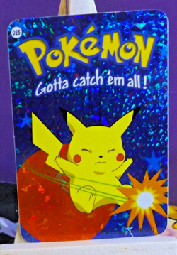 POKEMON POCKET MONSTERS VENDING PRISM STICKER 25 PIKACHU M 2000 NINTENDO - Image 1