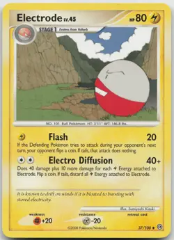Pokemon Electrode Uncommon 37/100 Stormfront LP Kizuki - Image 1