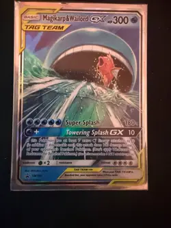 Pokemon Magikarp & Wailord GX TAG TEAM SM166 Promo Holo - Image 1