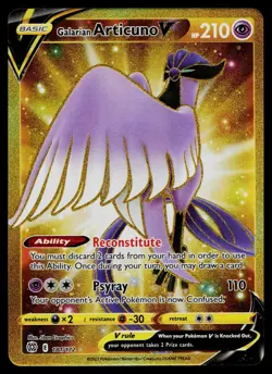 GALARIAN ARTICUNO V 181/172 SECRET RARE BRILLIANT STARS POKEMON NM - Image 1