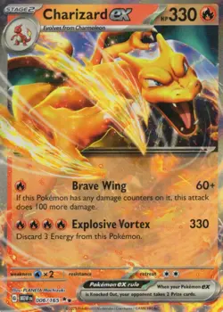 Charizard ex 006/165 Double Rare 151 Pokemon Holo Near Mint - Image 1