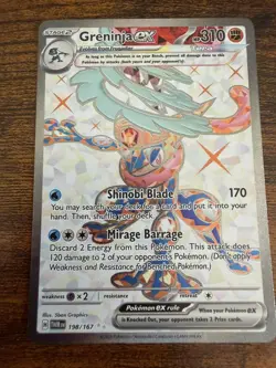 The Pokemon Company Pokemon TCG Greninja ex 198/167 SV06 Full Art Holo UR - Image 1