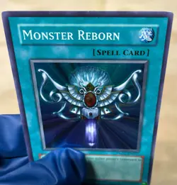 LP Monster Reborn Super Rare Dark Legends DLG1-EN017 - Image 2