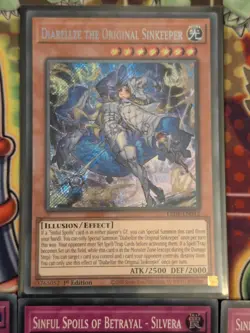 Diabellze The Original Sinkeeper - LEDE-EN012 Secret & 3 x Spoils Silvera Yugioh - Image 2