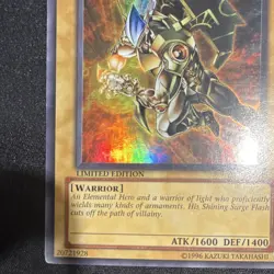 Konami Yu-Gi-Oh! Elemental HERO Sparkman YSD-ENS01 LE Ultra Rare Foil MP - Image 5