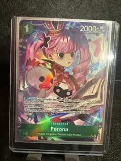 Bandai Perona Alternate Art Foil Super Rare OP12-034 Legacy Master 2000 Power - Image 1
