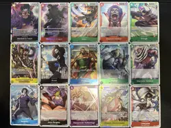 One Piece tcg Card Game 100 Cards Collection Mixed Lot w/ 10 FOILS Included - Image 1