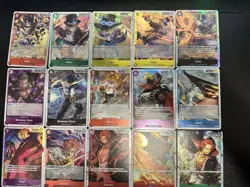 One Piece tcg Card Game 100 Cards Collection Mixed Lot w/ 10 FOILS Included - Image 3