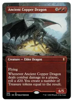 MTG Ancient Copper Dragon Borderless - Commander Legends: Battle for Baldur's - Image 1
