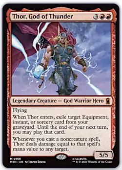 Thor, God of Thunder Marvel Super Heroes Regular- Magic The Gathering -MTG- NM/M - Image 1