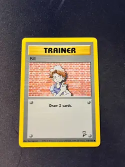 Pokemon TCG Bill 118/130 Base Set 2 Trainer Common WOTC 2000 Vintage - Image 1