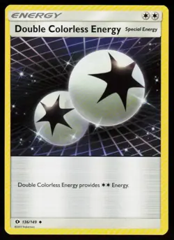 Double Colorless Energy 136/149 Uncommon SM Base Set Pokemon Lightly Played - Image 1