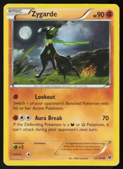 Zygarde 52/124 Uncommon Fates Collide Pokemon Damaged - Image 1