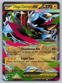 Mega Zeraora ex 027/084 Double Rare Pitch Black Pokemon Holo Near Mint A1 - Image 1