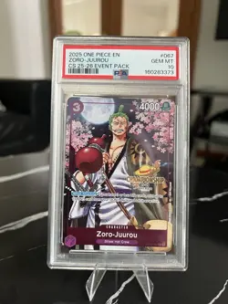 2025 One Piece Zoro Juurou CS 25-26 Event OP05-067 Promo PSA 10 GEM MINT - Image 1