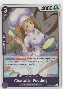 One Piece CCG Two Legends Charlotte Pudding Foil OP08-067 NM Rare - Image 1