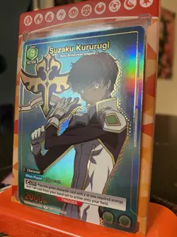 Union Arena Suzaku Kururugi (GOLD) Foil Alternate Art Promo Card Code Geass - Image 2