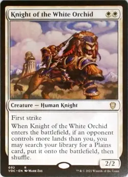 Magic | Commander: Innistrad: Crimson Vow | Knight of the White Orchid | 92 | NM - Image 1
