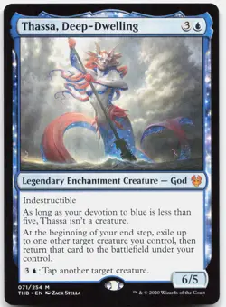 Thassa, Deep-Dwelling 71 Near Mint Prerelease Cards Mythic Magic: The Gathering - Image 1