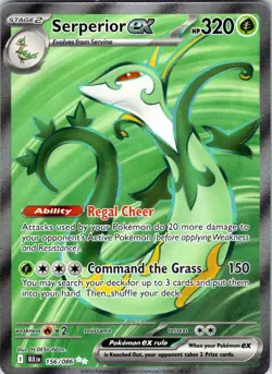 Serperior ex 156/86 Black Bolt Pokemon Card Special Illustration Rare NM TCG - Image 1