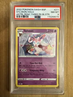 Sylveon SWSH211 SWSH: Sword & Shield Promo Cards Holo PSA 8 - Image 1