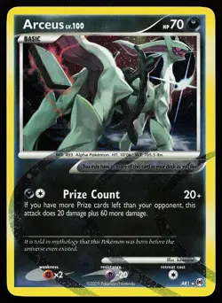 Arceus AR1 Holo Rare Arceus Pokemon Card - Image 1