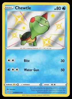 Chewtle SV028/SV122 Holo Shiny Rare Shining Fates Shiny Vault Pokemon Card - Image 1