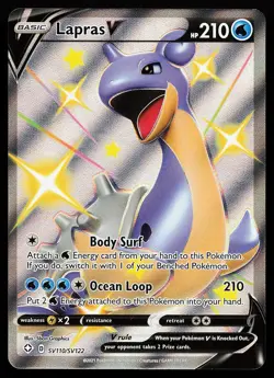 Lapras V SV110/SV122 Holo Shining Fates Shiny Vault Pokemon Card - Image 1