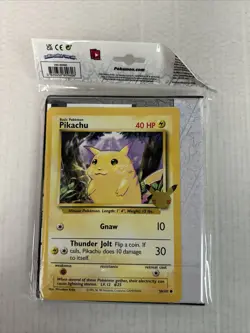 Pokemon TCG 25th Anniversary First Partner Collector’s Binder With Pikachu Card 820650809606 - Image 2