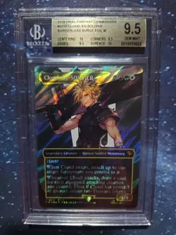 2025 MTG:FINAL FANTASY BORDERLESS SURGE FOIL #0210 CLOUD, EX SOLDIER BGS 9.5 - Image 1