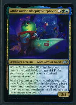 Ambassador, Blorpityblorpboop - Galaxy Foil - Magic MTG 2022 Unfinity NM - Image 1