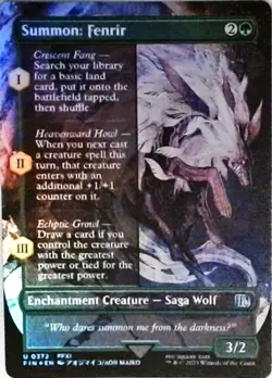 Magic | FINAL FANTASY | Summon: Fenrir (Borderless) | 372 | NM Foil - Image 1