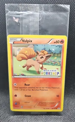 Pokemon Card Vulpix 20/160 Build a Bear Promo Stamp Promo 2015 SEALED - Image 1