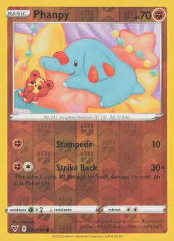 PHANPY 086/185 COMMON VIVID VOLTAGE POKEMON REVERSE HOLO NEAR MINT - Image 1