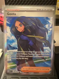 Geeta 218/197 Ultra Rare Obsidian Flames Pokemon Near Mint - Image 1