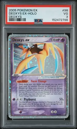 2005 POKEMON EX DEOXYS #98 DEOXYS EX-HOLO PSA 3 - Image 1
