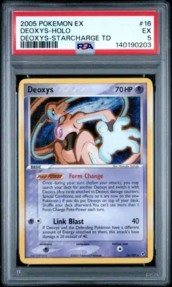 Deoxys Holo 16/107 Starcharge Theme Deck Deoxys Pokemon PSA 5 - Image 1