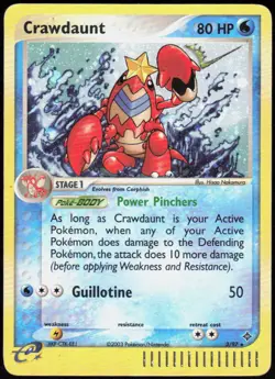 Crawdaunt 3/97 Holo Rare Dragon Pokemon Holo Damaged - Image 1