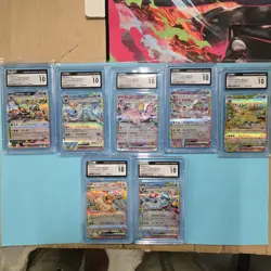 7 Pokemon Slabs Umbreon ex 093/187 Terastal Fest ex Japanese CGC 10 - Image 1