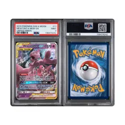 Pokemon Mewtwo Mew GX 71/236 PSA 9 EN Unified Minds Tag Team 2019 - Image 3