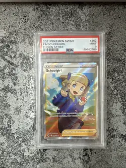 SCHOOLGIRL FUSION STRIKE FULL ART ULTRA RARE 262/264 POKEMON TCG NM PSA 9 Gem - Image 1