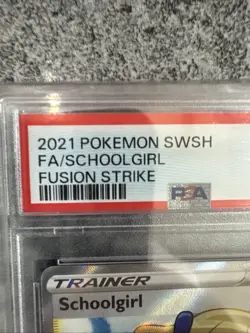 SCHOOLGIRL FUSION STRIKE FULL ART ULTRA RARE 262/264 POKEMON TCG NM PSA 9 Gem - Image 2