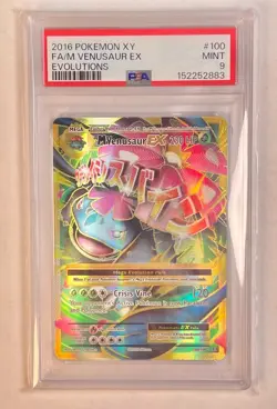 PSA 9 Full Art M Venusaur EX 2016 Pokemon XY Evolutions 100/108 Mint - Image 1