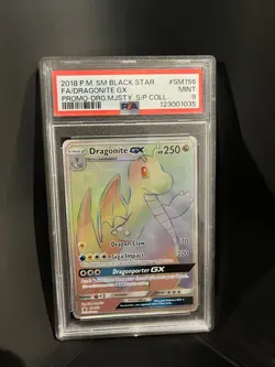 2018 Pokemon Sun & Moon Black Star Promo PSA 9 Dragonite GX Hyper Rare #SM156 - Image 1
