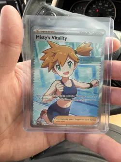 Misty's Vitality 111/084 Ultra Rare Pitch Black Pokemon Holo Near Mint - Image 1