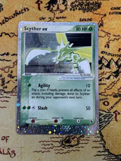 Pokemon Scyther ex 102/109 Ruby & Sapphire Ultra Rare Holo EX 2003 Double Swirl - Image 1