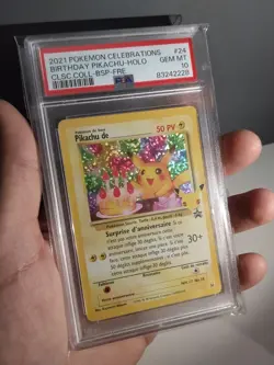 Pokemon Promo Birthday Pikachu Anniversaire No.24 Celebrations French PSA 10 M - Image 2