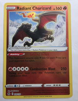 Pokemon Radiant Charizard 020/159 Crown Zenith Holo Radiant Rare - Image 1