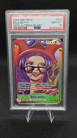 One Piece Belo Betty PSA 10 OP05-002 Alt Art Awakening of the New Era English - Image 1